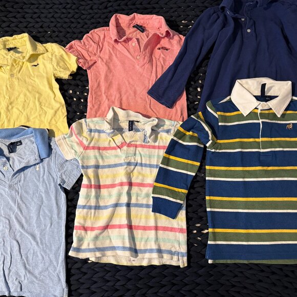 SIX (6) JANIE AND JACK SIZE 5 LIMITED EDITION POLO SHIRTS